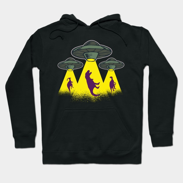 Dinosaurs and UFOs Hoodie by Imaginariux